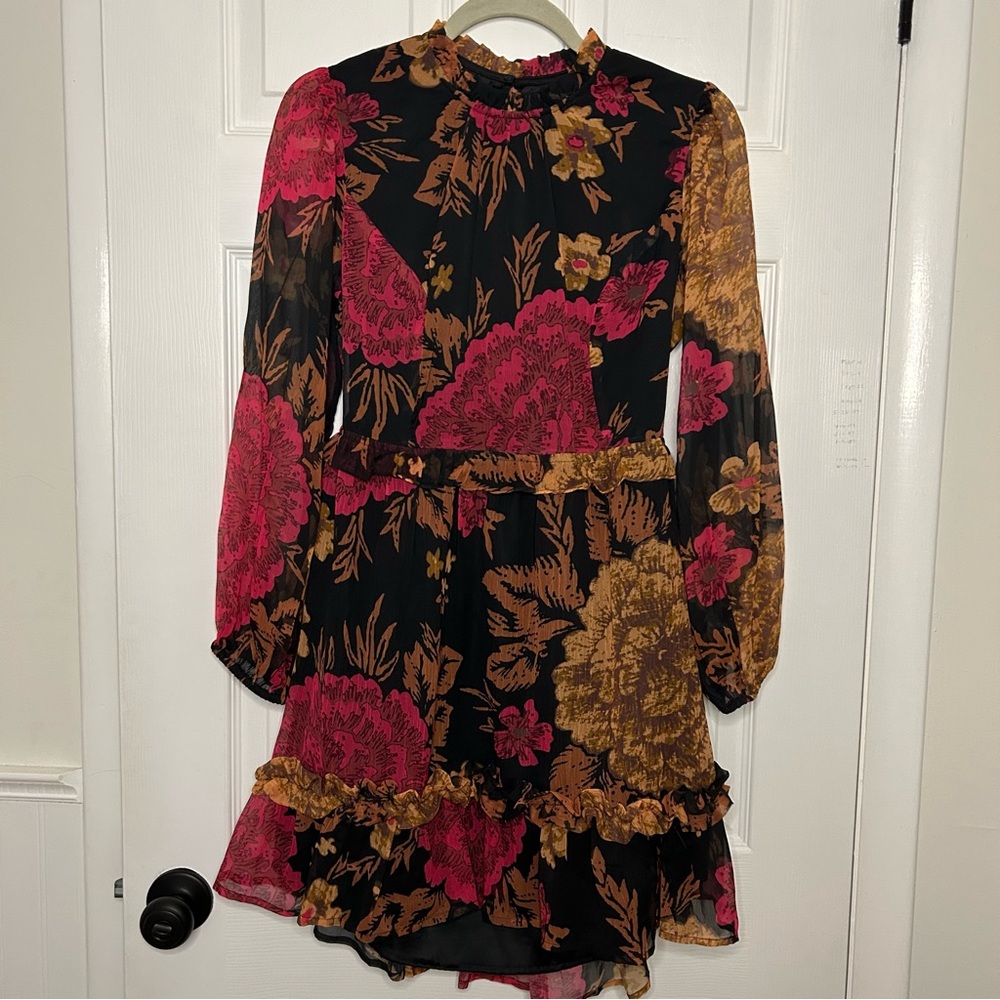 Anthropologie Porridge Puff-Sleeved Floral Mini Dress - Picture 5 of 16